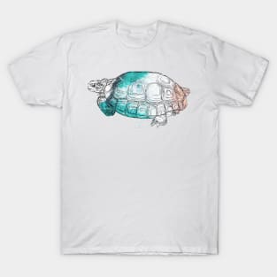 blue waves tortoise design T-Shirt